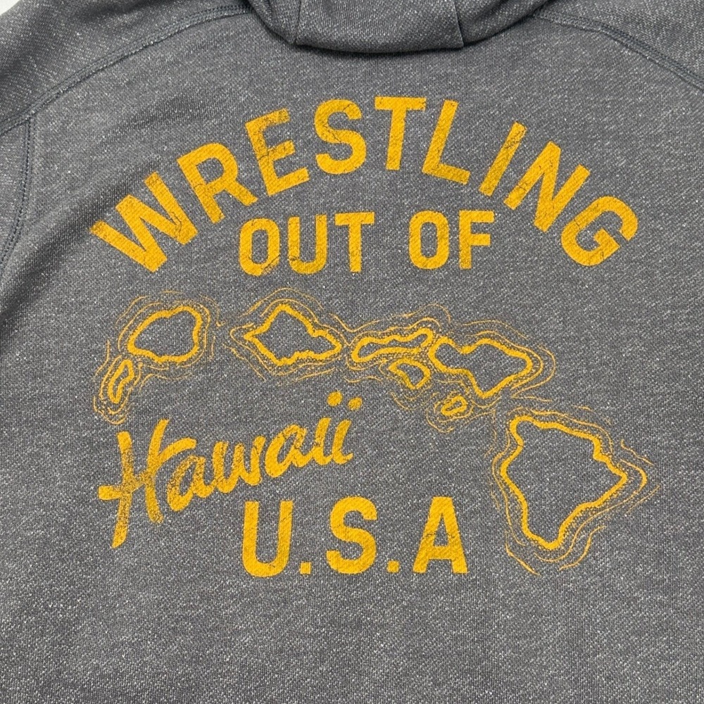 Under Armour Wrestling Out of Hawaii Full Zip Hoodie‎ Heather Gray Small SM P CH